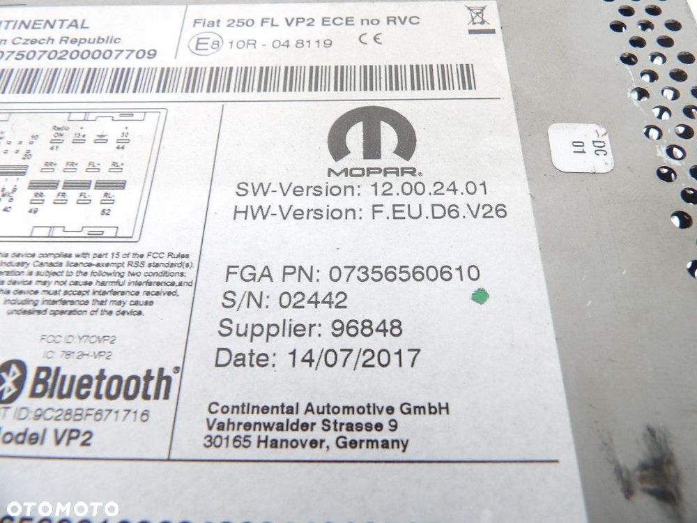 CITROEN JUMPER II LIFT DUCATO III LIFT RADIO 07356560610 - 4