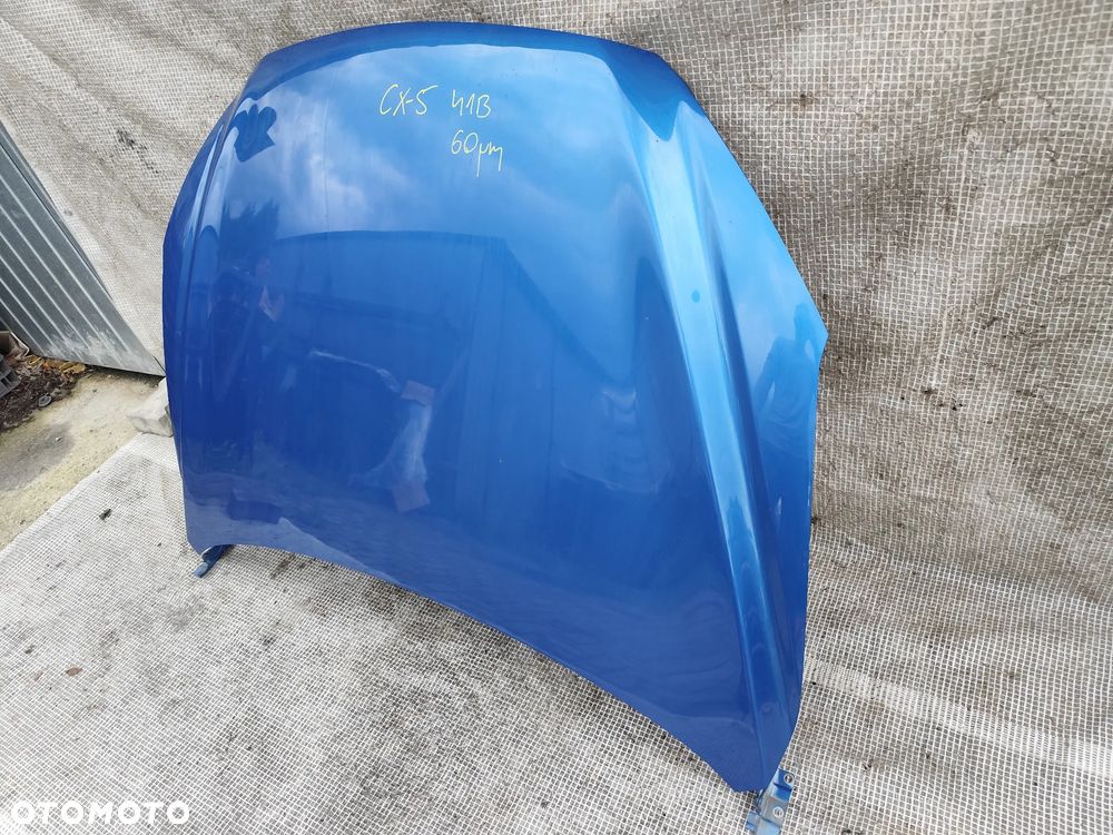Mazda CX-5 CX5 12-17 Maska Pokrywa Silnika Kompletna Zawiasy Niebieska 41B - 12