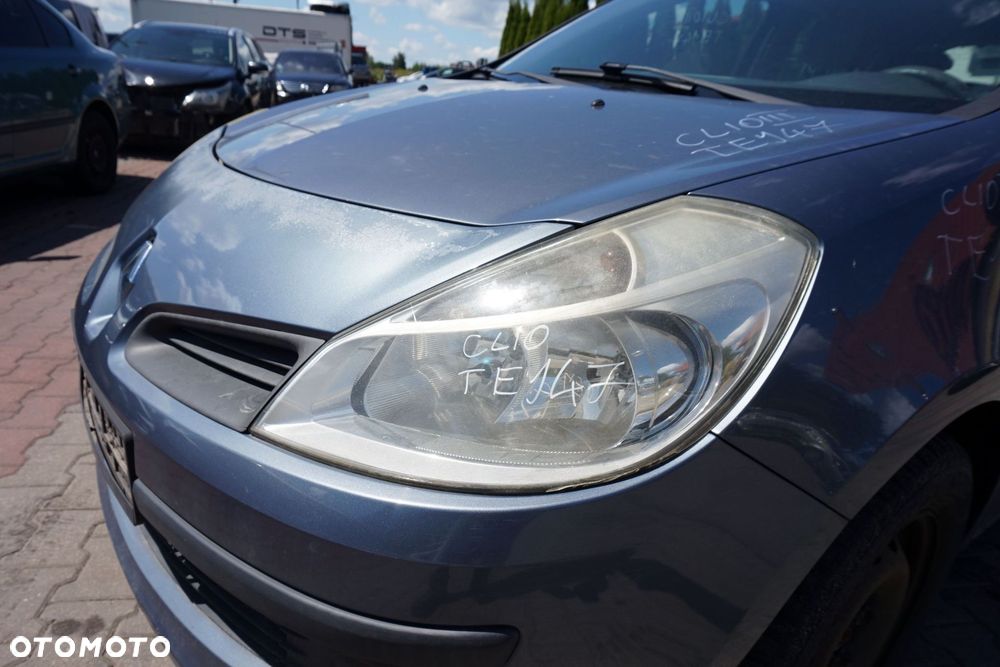 MASKA ZDERZAK BŁOTNIKI LAMPY CLIO III PH1 TEJ47  RENAULT 2005-2009 SZARY PRZÓD KOMPLETNY - 16