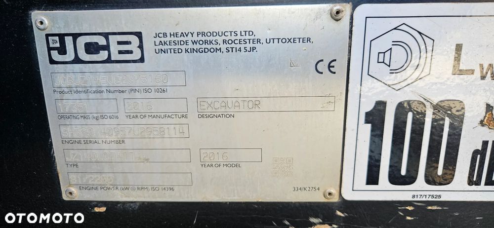 JCB << JZ1440LC+ Roto 3x łamane ramie pług gumowe nakładki >> - 19