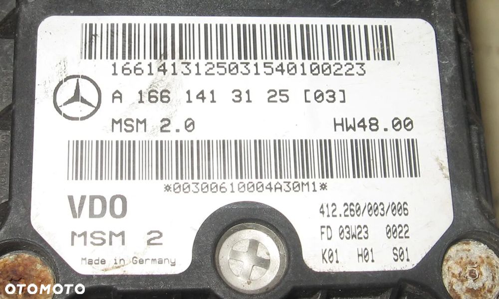 przepustnica MERCEDES  A KLASA A168 140 1.4 benzyna A1661413125 - 5