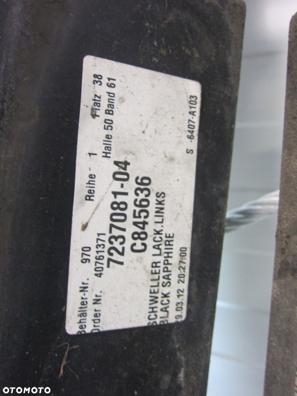 BMW F10 475 LISTWA PROGOWA PRAWA LEWA 7237081 - 3