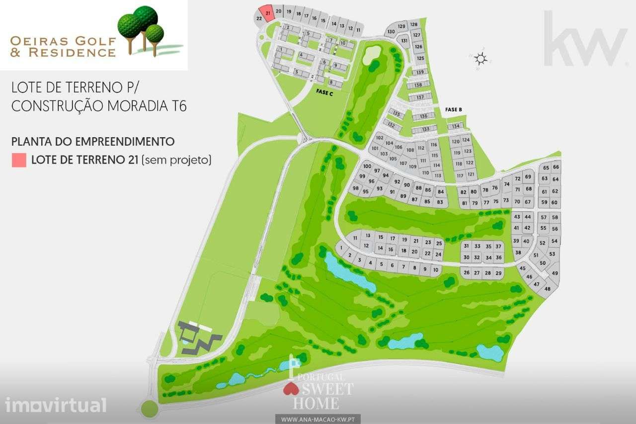 Oeiras Golf & Residence - Lote de Terreno 21-C (1.707 m2) p/construção - Grande imagem: 3/36