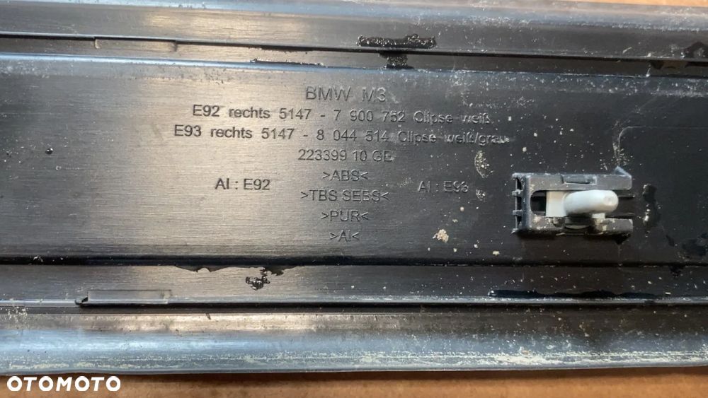 LISTWY NAKŁADKI PROGOWE BMW E92 E93 M-PAKIET 7900751 7900752 KOMPLET - 2