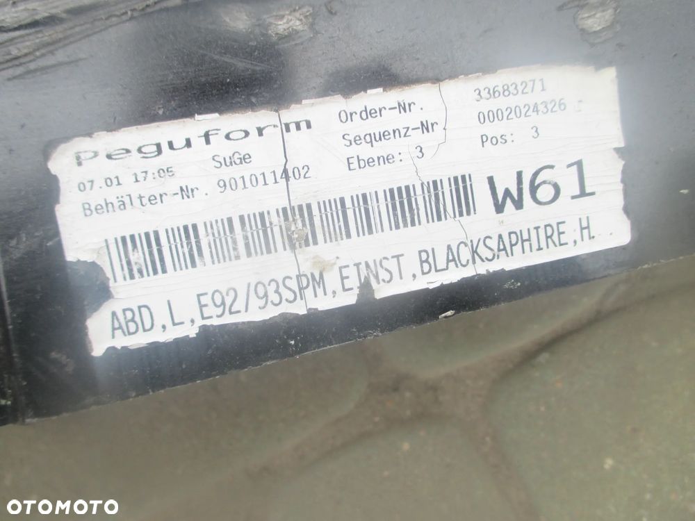 Nakładka listwa proowa BMW E92 E93 Black saphire 51778041197 15857711 - 3
