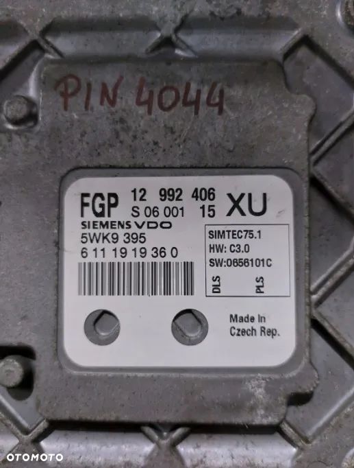 Sterownik silnika Opel 1.8XER 12992406 XU 5WK9395 PIN - 2