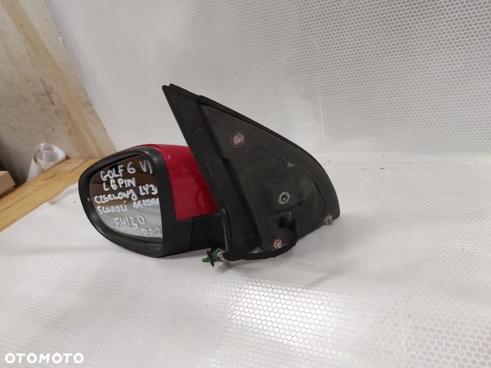 - LUSTERKO ELEKTRYCZNE LEWE VOLKSWAGEN GOLF VI 6 HB LY3D CZERWONY SCHODZI LAKIER BEZBARWNY 6PIN - 3