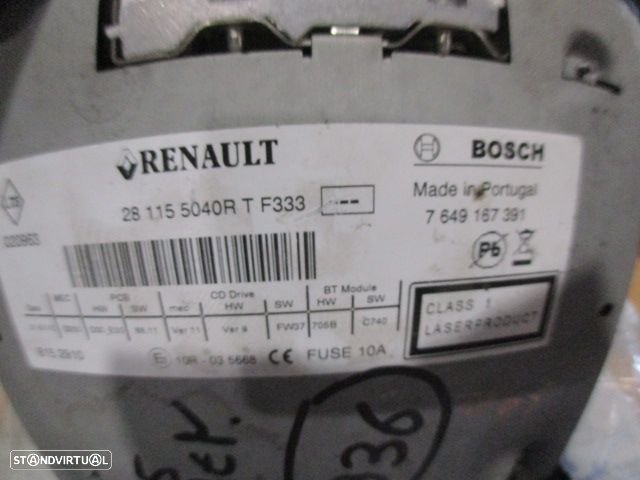 Radios 281155040R 7649167391 RENAULT MEGANE 3 2014 1.5DCI 105CV 5P CINZA ORIGINAL FUSE 10A Danificado - 5