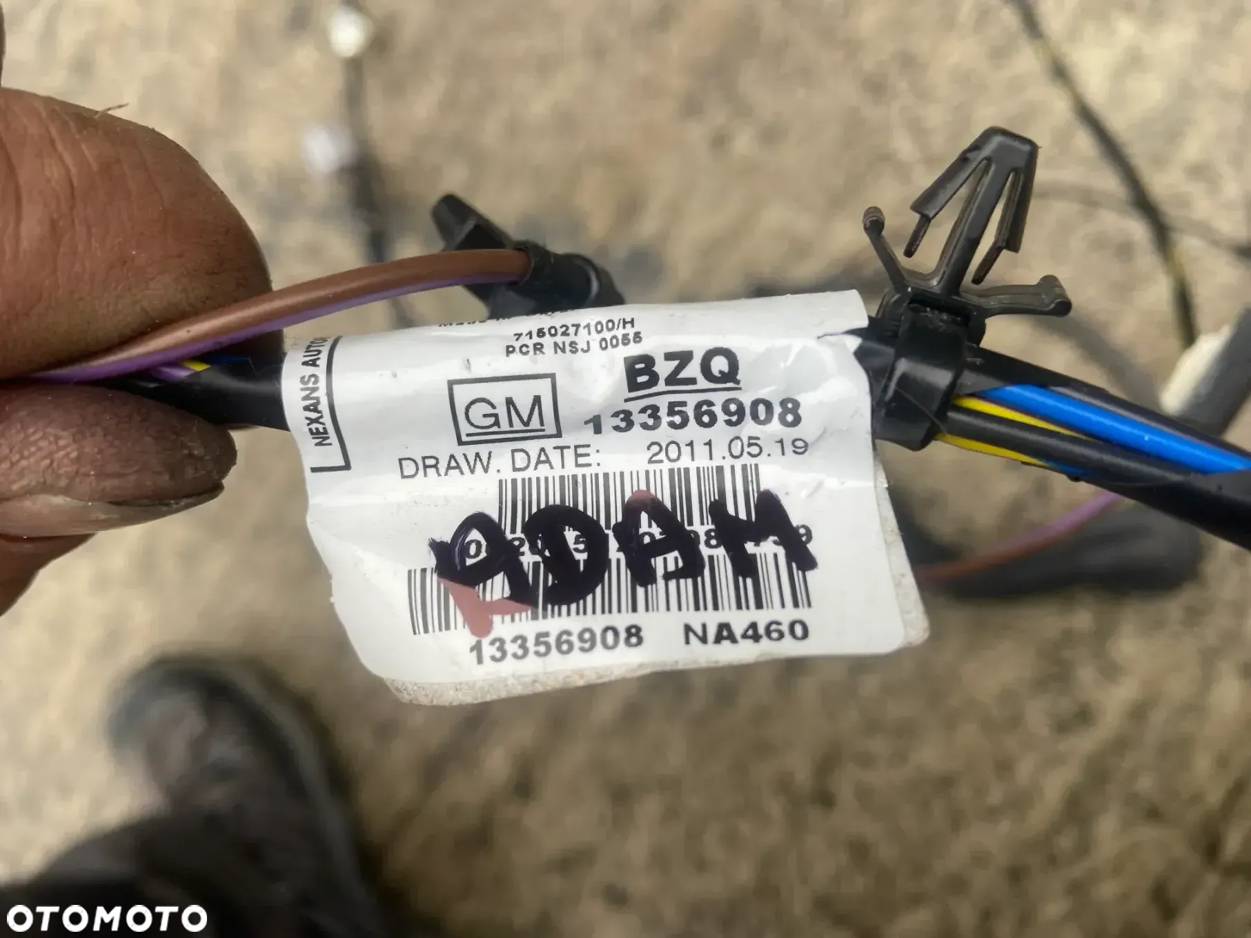 Wiązka instalacja klapy tylnej opel Adam 13356908 - 2