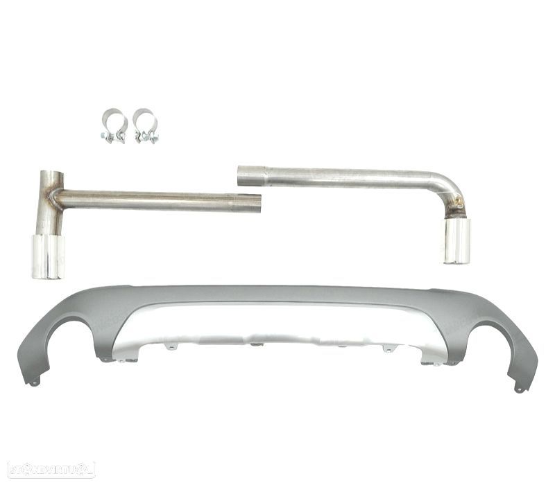 DIFUSOR BMW X1 F48 15- LOOK M + PONTEIRAS DE ESCAPE - 2