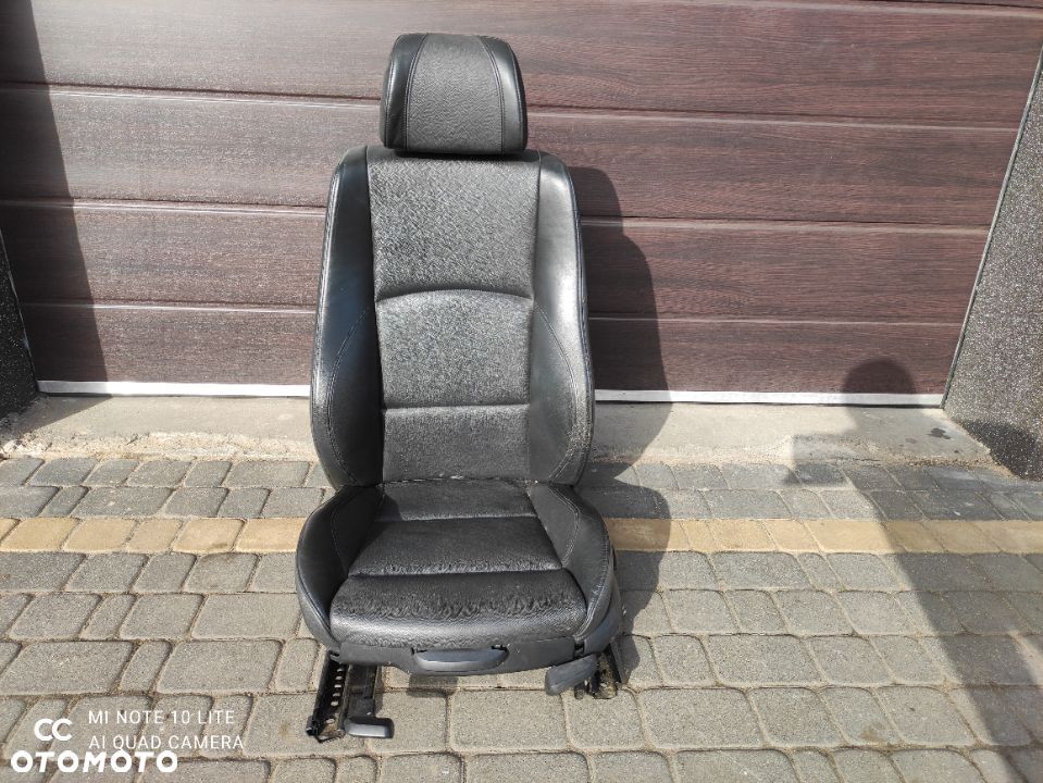 BMW E90 E91 Fotel Kierowcy Lewy Skórzany Skóra M-Pakiet Czarny