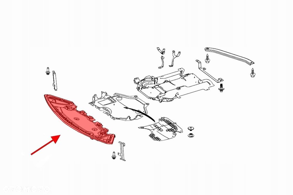 Mercedes GLK X204 2008-2012 osłona silnika zderzak chłodnicę - 3