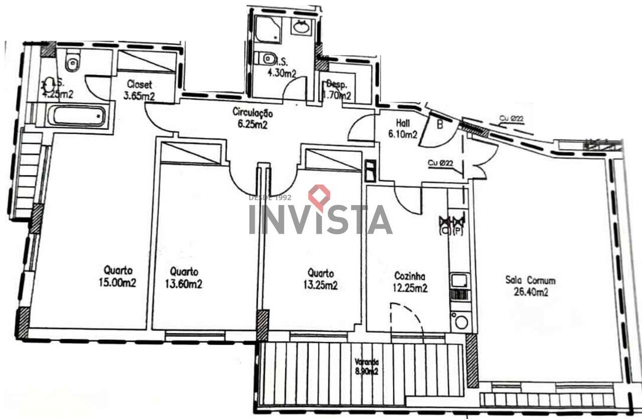 T3 com Box para 2 Viaturas | Urbanização da Malvarosa - Grande imagem: 2/2
