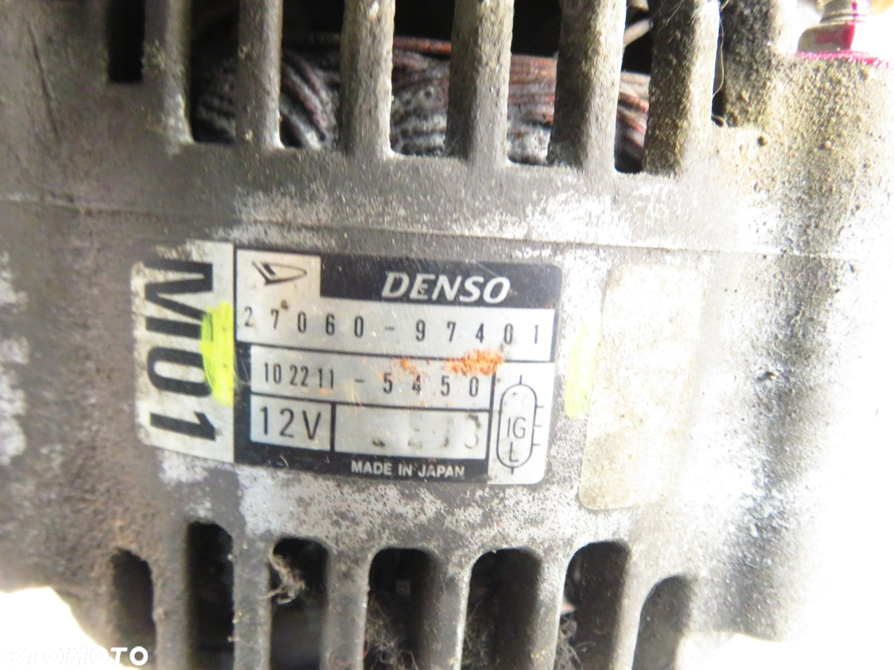 ALTERNATOR DAIHATSU YRV (M2) 1.3 (M201) 87 - K3-VE 2706097401 1022115450 - 3