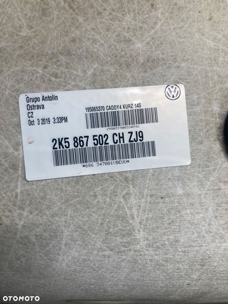 VW CADDY 2K5 4 IV PODSUFITKA SUFIT  2K5867502 2K5867502CH - 5
