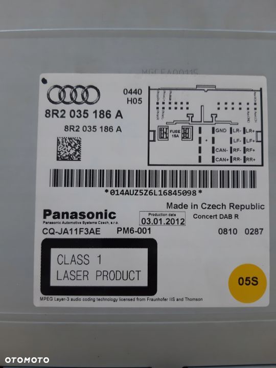 RADIO CD AUDI CONCERT A4 b8 a5 8t 8f 8r2035186a - 2