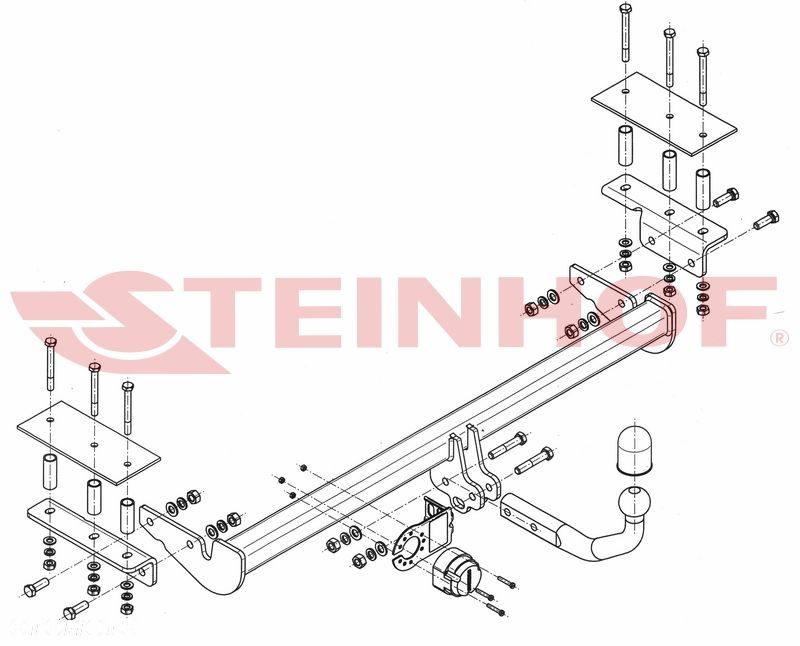 Hak Holowniczy + MODUŁ 7PIN do Opel Astra III H Sedan od 2008 do 2012 - 2