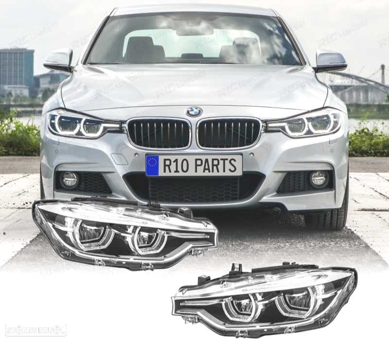 FARÓIS FRONTAIS FULL LED PARA BMW SERIE 3 F30 F31 15- - 1