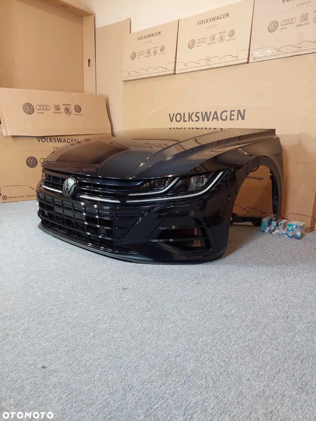 VW ARTEON R Model Lift 2021-2024 Kompletny przod Maska Zderzak Pas Lampy Blotniki - 5