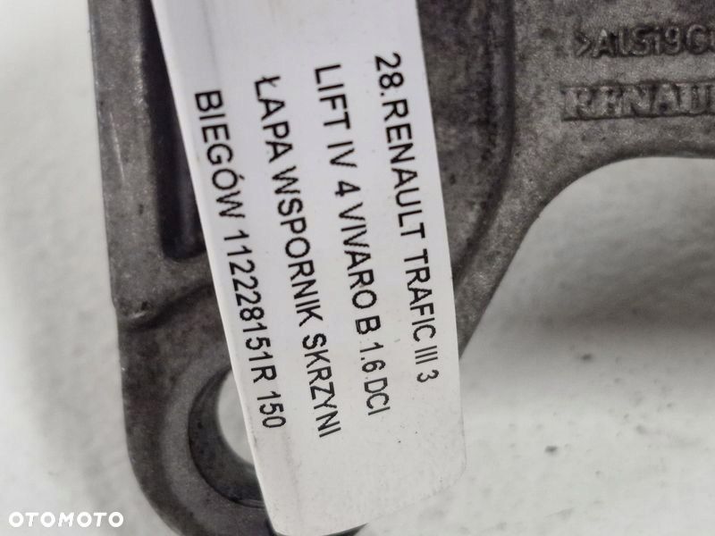 RENAULT TRAFIC III 3 LIFT IV 4 VIVARO B 1.6 DCI ŁAPA WSPORNIK SKRZYNI BIEGÓW - 5