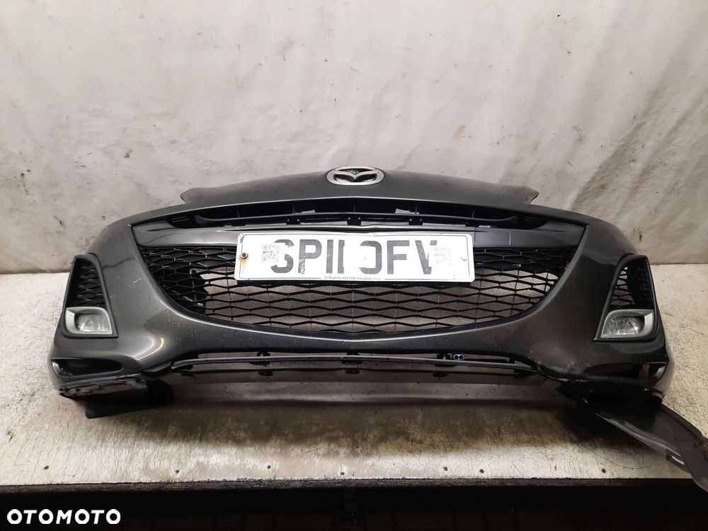 ^ ZDERZAK PRZÓD PRZEDNI MAZDA 3 BL 38R SZARY GRAFITOWY HALOGENY - 1