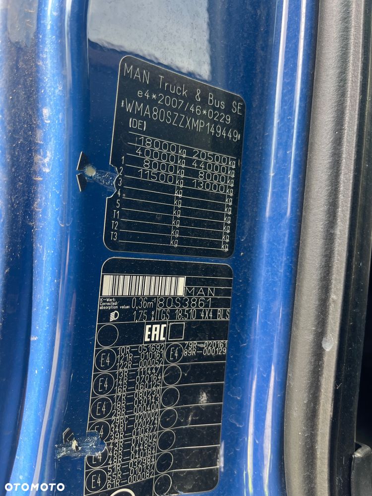 MAN 4x4 Tgs 18.510 Napęd 4x4 Na Mostach Import Niemcy Reduktor Biegi Terenowe 2020 rok (Nie Scania, Mercedes Arocs, Volvo) - 14