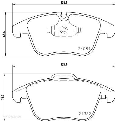 Placute frana fata Citroen C5 3 (Rd), 02.2008-, marca SRLine S70-0560 - 1