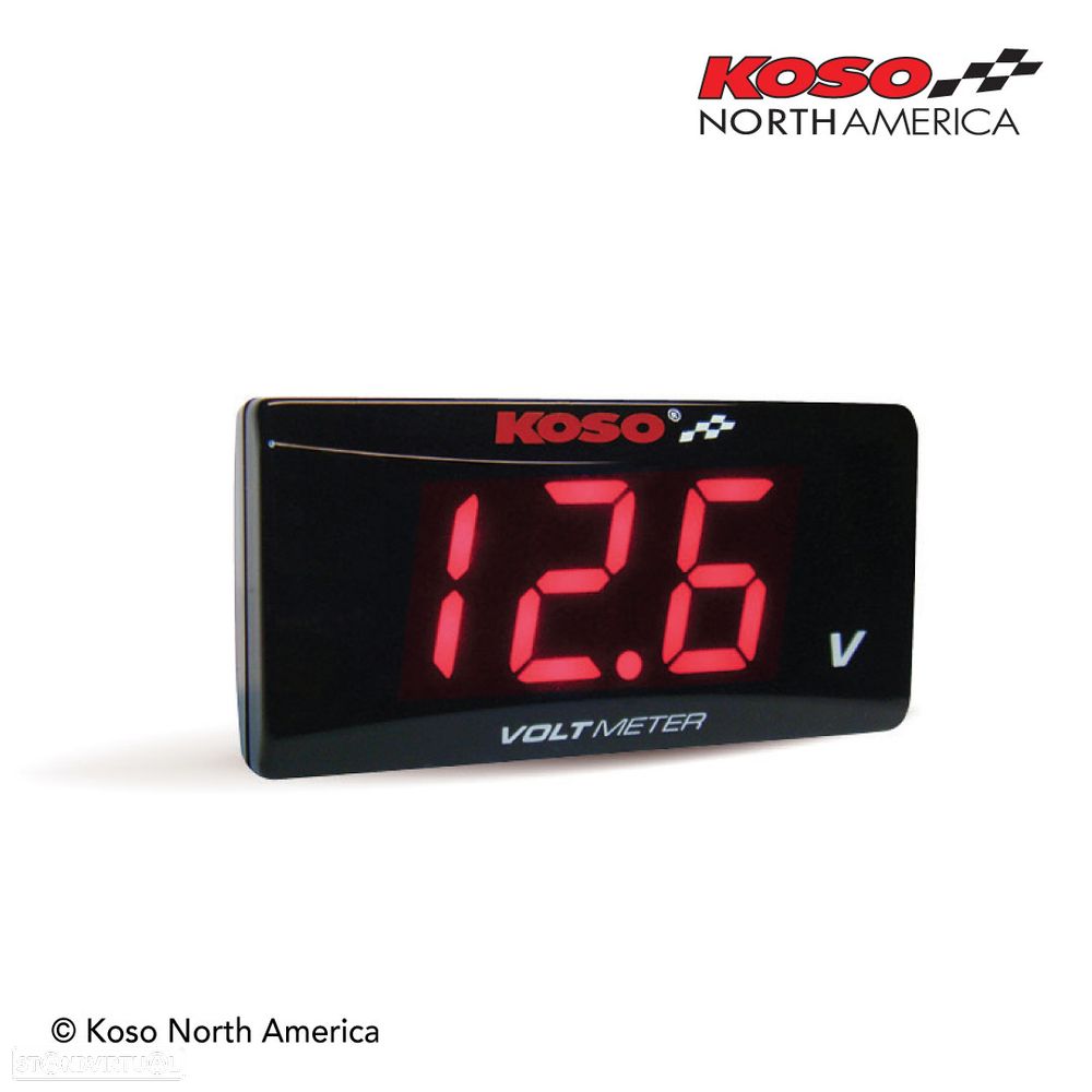 voltímetro koso super slim vermelho - 1