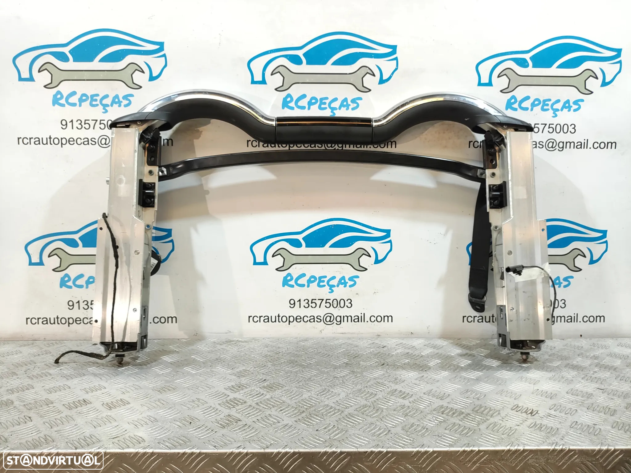 BARRAS ANTICAPOTAMENTO PROTEÇÃO MINI COOPER S R57 CABRIO 54607190617 7190617 ROLL BAR ROLLOVER DEFLETOR VENTO ANTI-CAPOTAMENTO - 5