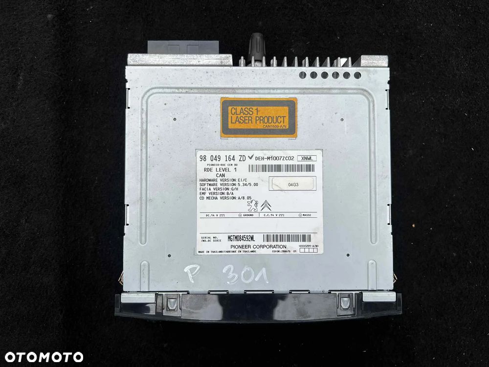 Peugeot 301 - RADIO, Klimatronik, Panel sterowania lusterek - 98049164 - 3