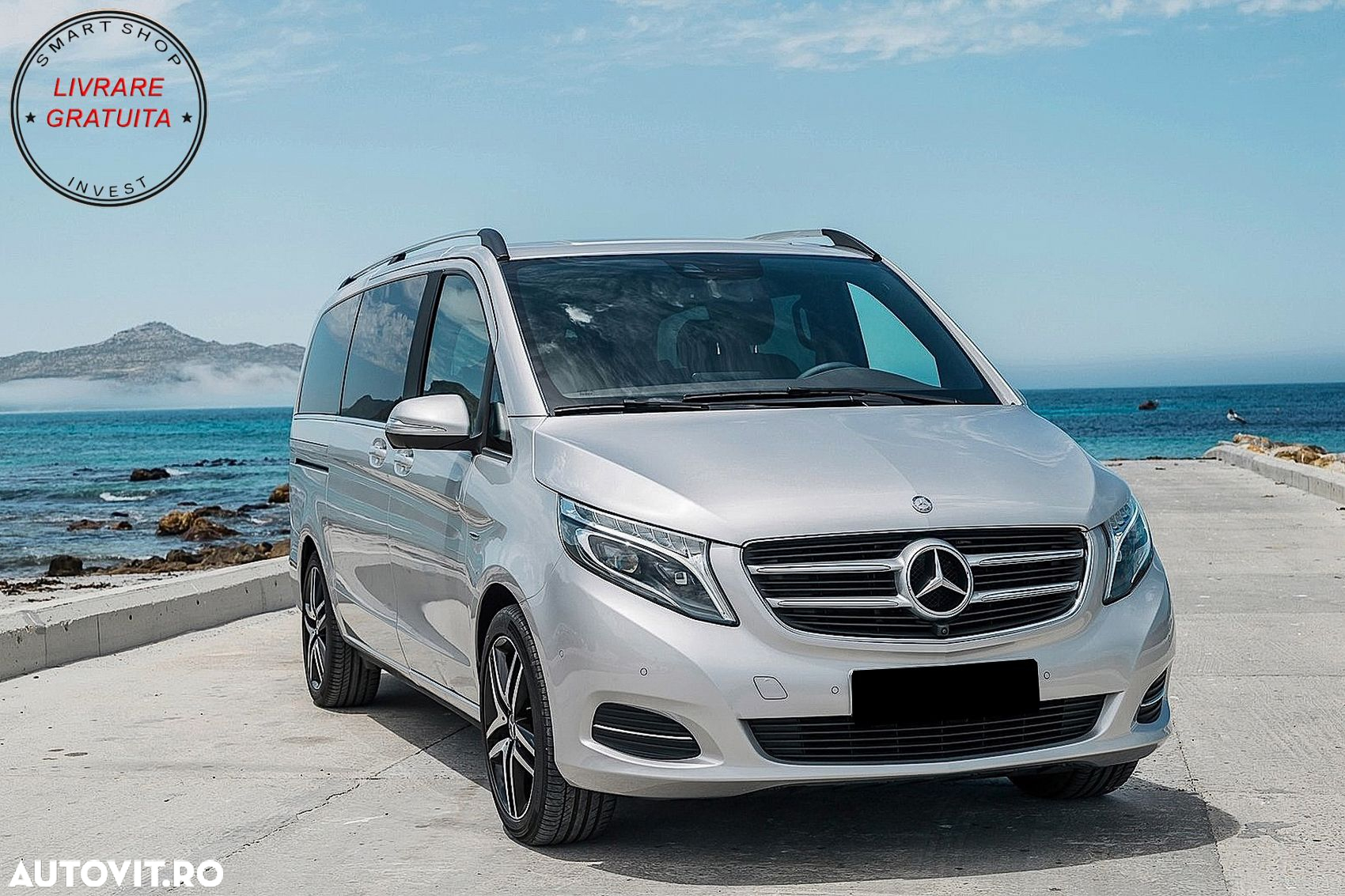 Bari Longitudinale Portbagaj Mercedes V-Class W447 (2014-up) Ampatament Scurt (SWB- livrare gratuita - 11