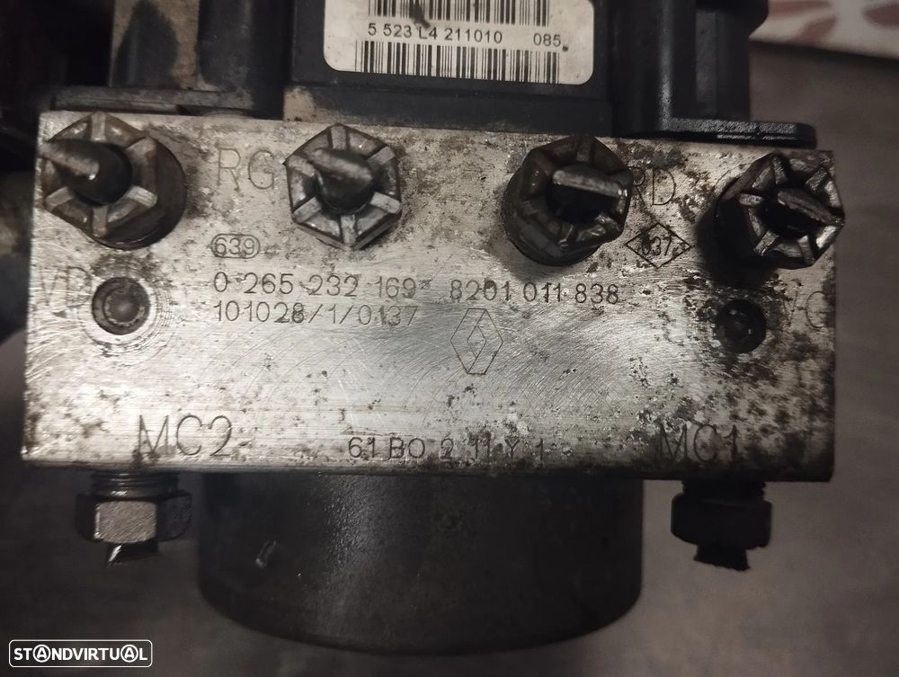 MODULO ABS RENAULT KANGOO II REF. 0265232169 8201011838 0265800498 - 3