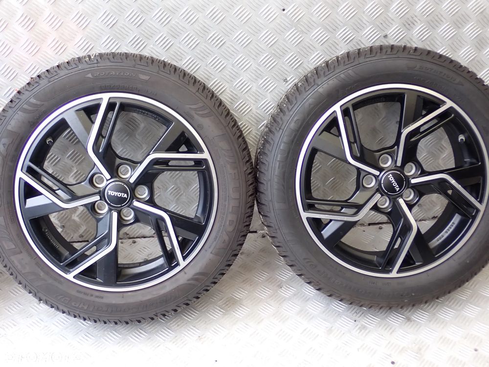 KOŁA FELGI ALUMINIOWE TOYOTA 6JX16 ET 50 5X100  KBA 53552  Z OPONAMI ZIMA 195/55/16 - 2
