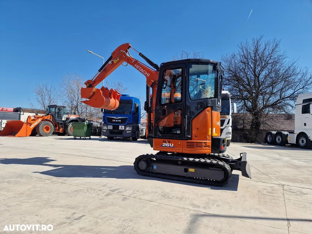Hitachi 2,8t, PROTMOTIE-CUPLA RAPIDA+3 cupe, ZX26U-6, 2025, Instalatia picon, Grantie 2 ani, Posibilitate leasing 5 ani-PROMOTIE 36.500 EUR+Tva - 25