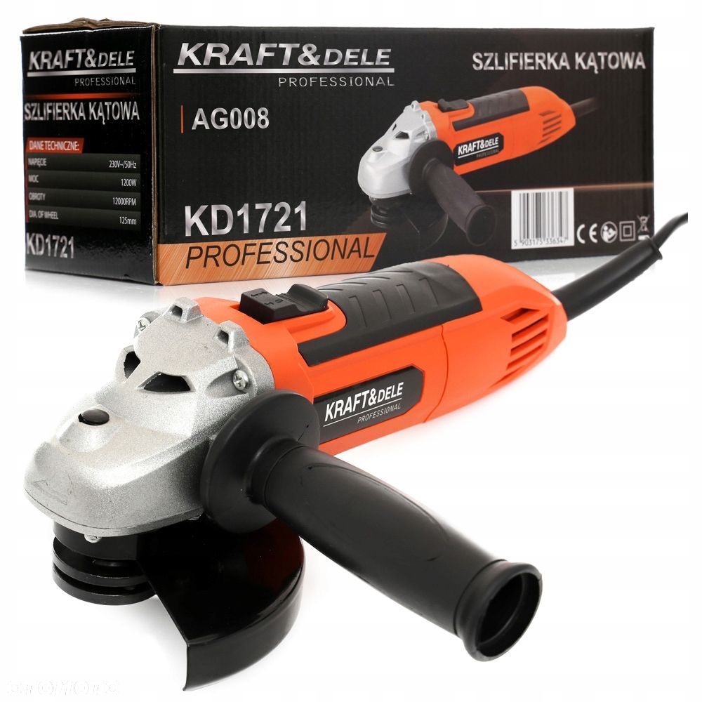 Szlifierka kątowa sieciowe KraftDele 1200 W 230 V - 13