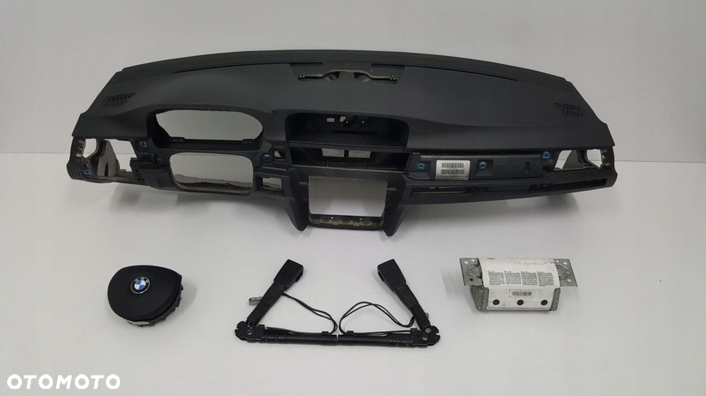 BMW E90 E91 E92 E93 DESKA ROZDZIELCZA KONSOLA KOKPIT PULPIT PODUSZKI AIRBAG AIR BAG NAPINACZE KIT SET - 1