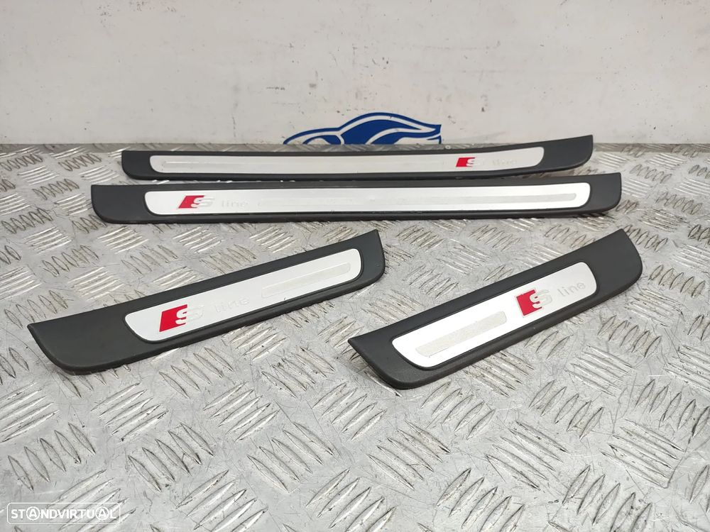 Conjunto soleiras porta frente frontal traseira trás Audi A4 B8 8K S-Line S Line - 3