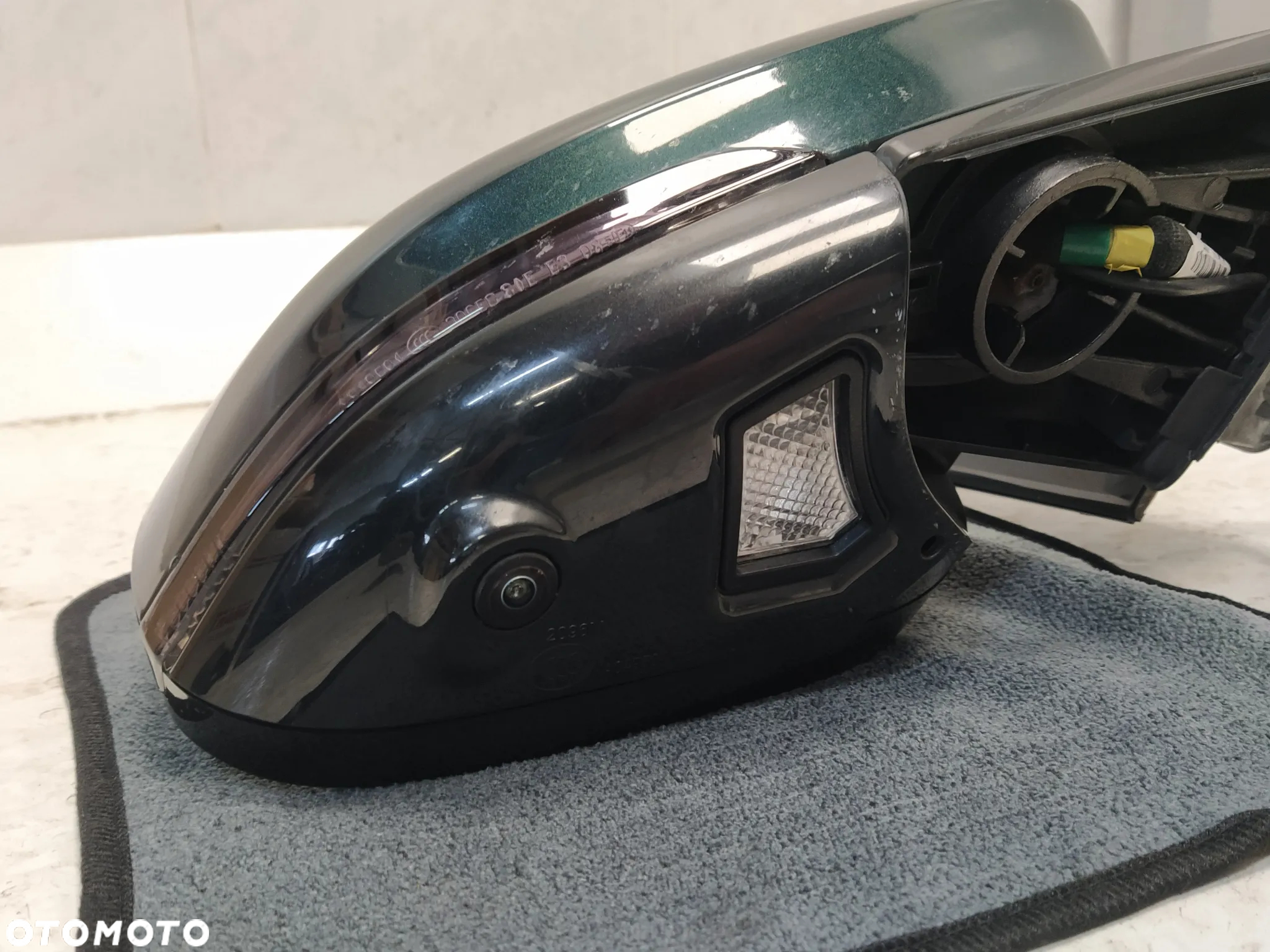 JAGUAR XJ XJR X351 LUSTERKO ZEWNĘTRZNE PRAWE 16+1 PIN KAMERA LAMPKA FOTOCHROM CZUJNIK MARTWEJ STREFY KOMPLETNE ORYGINAŁ - 11