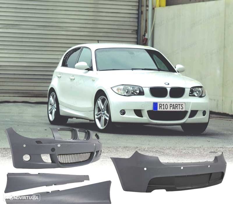 KIT CARROÇARIA BMW E87 LOOK M PDC - 1