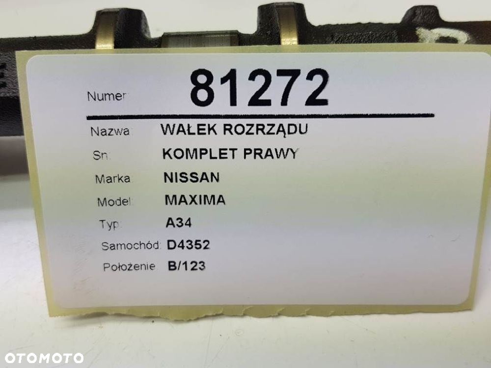 WAŁEK ROZRZĄDU PRAWY KOMPLET MAXIMA A34 3.5 V6 - 6