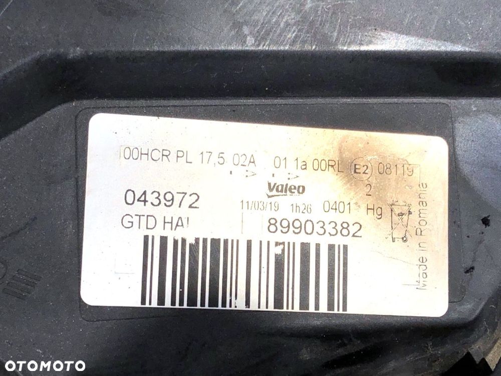 REFLEKTOR LEWY PRZÓD  RENAULT GRAND SCÉNIC III (JZ0/1_) 2009 - 2022 1.4 16V (JZ0F) 96 kW [131 KM] - 8