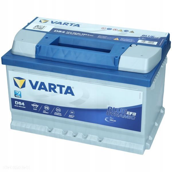 Akumulator Varta EFB D54 12V 65Ah 650A L3B StartStop P - 19,0 kg - 4