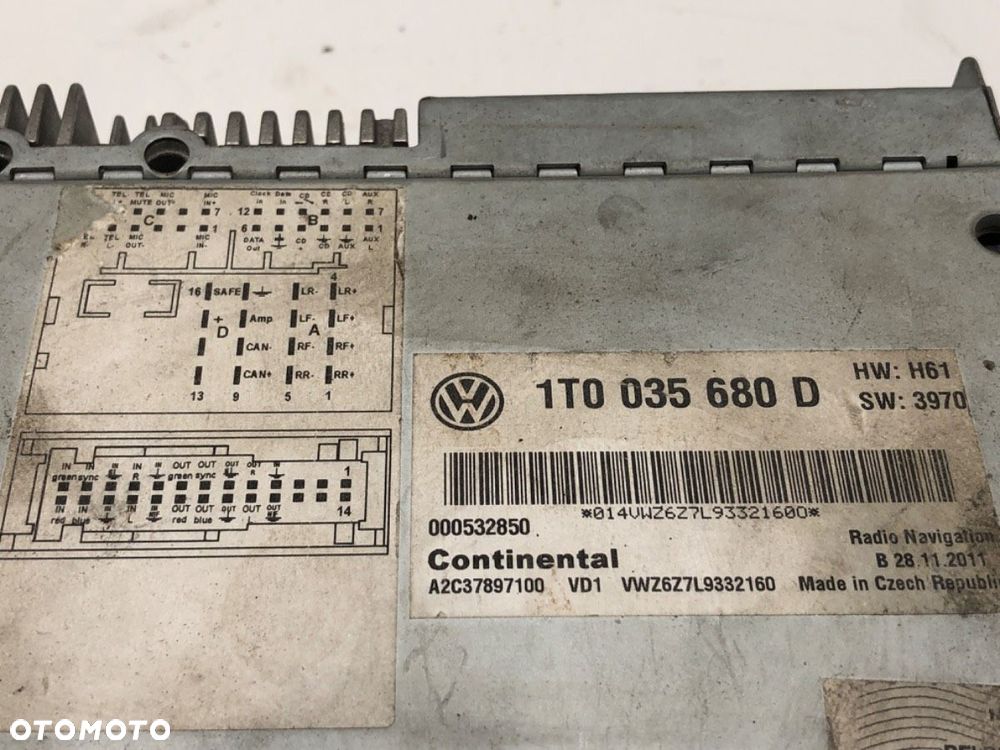 RADIO NAWIGACJA  VW PASSAT B7 Variant (365) 2010 - 2015 2.0 TDI 125 kW [170 KM] olej napędowy 2010 - 5