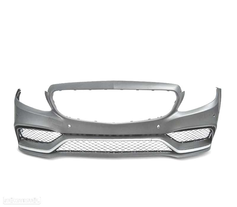 PARA-CHOQUES FRONTAL MERCEDES C W205 14-18 LOOK AMG C63 PRATEADO PDC - 3