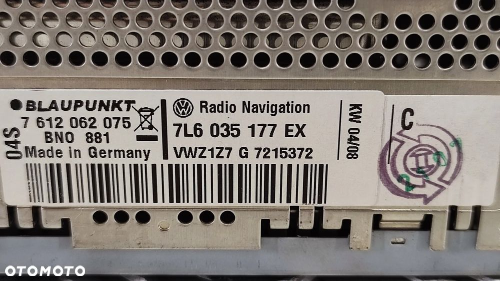 VW TOUAREG 7L 03-09R RADIO CD NAWIGACJA KOD ORYGINAL 7L6035191 - 28