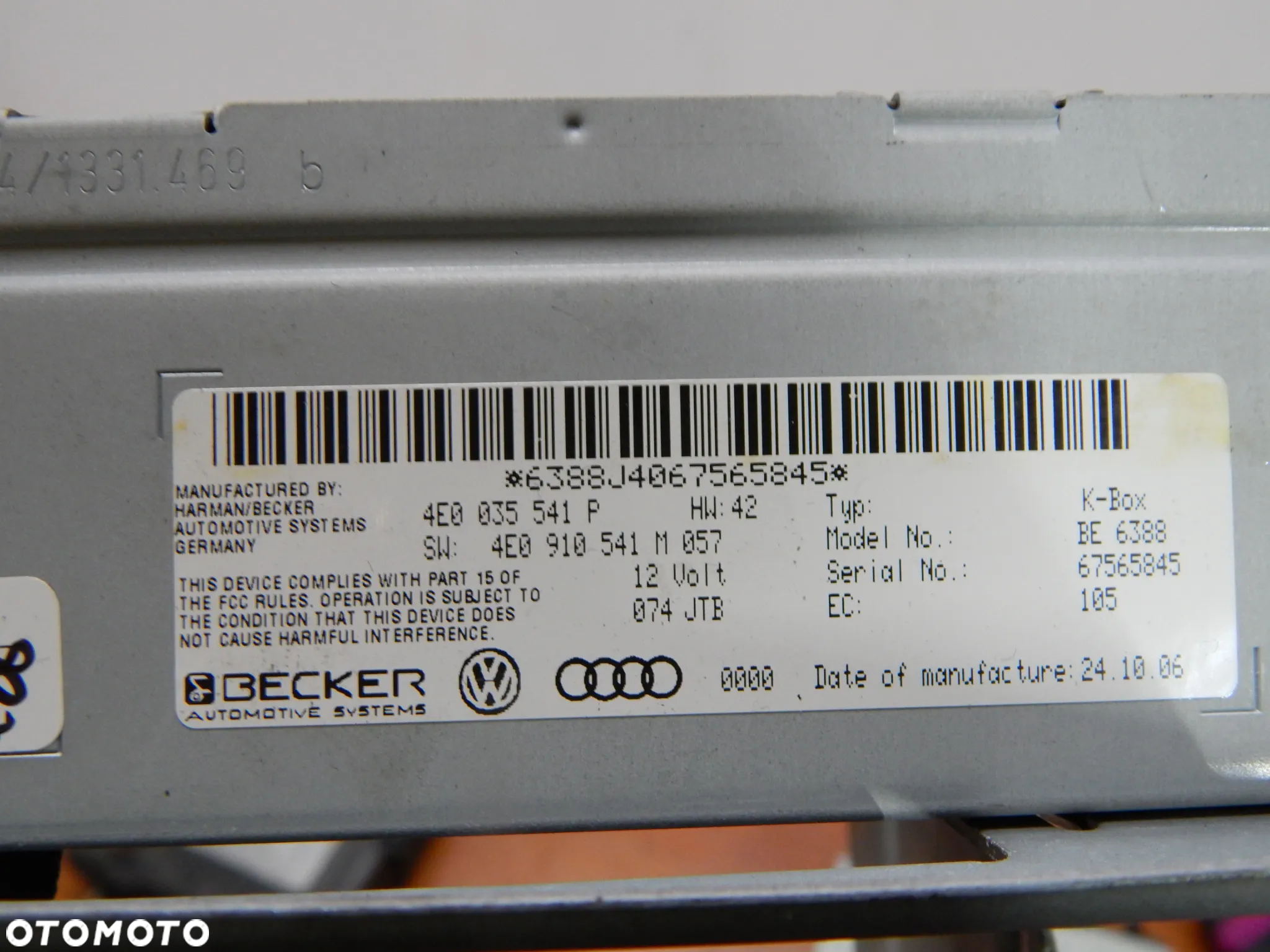 tuner wzmacniacz czytnik ekran zmieniarka moduł Audi Q7 4L A6 a8 03-15 Łuków części - 7