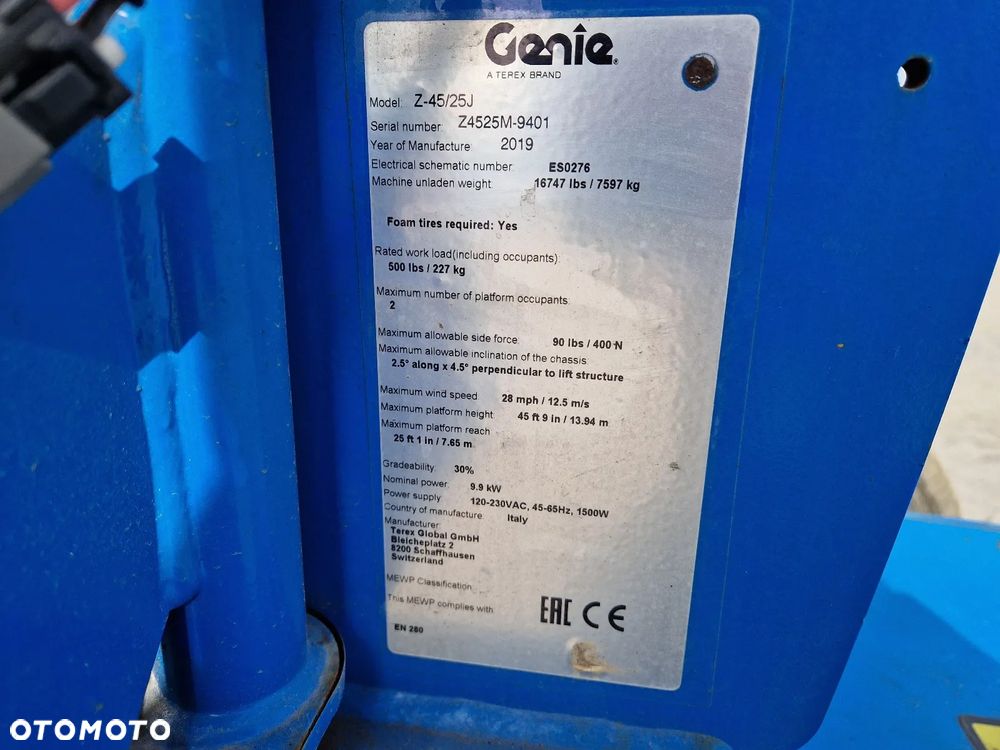Genie Z-45/25 BI jak JLG 450AJ RZ129 - 10