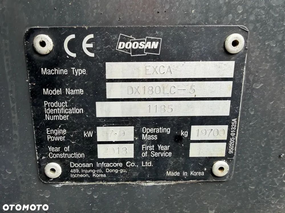 Doosan Dx180 - 8