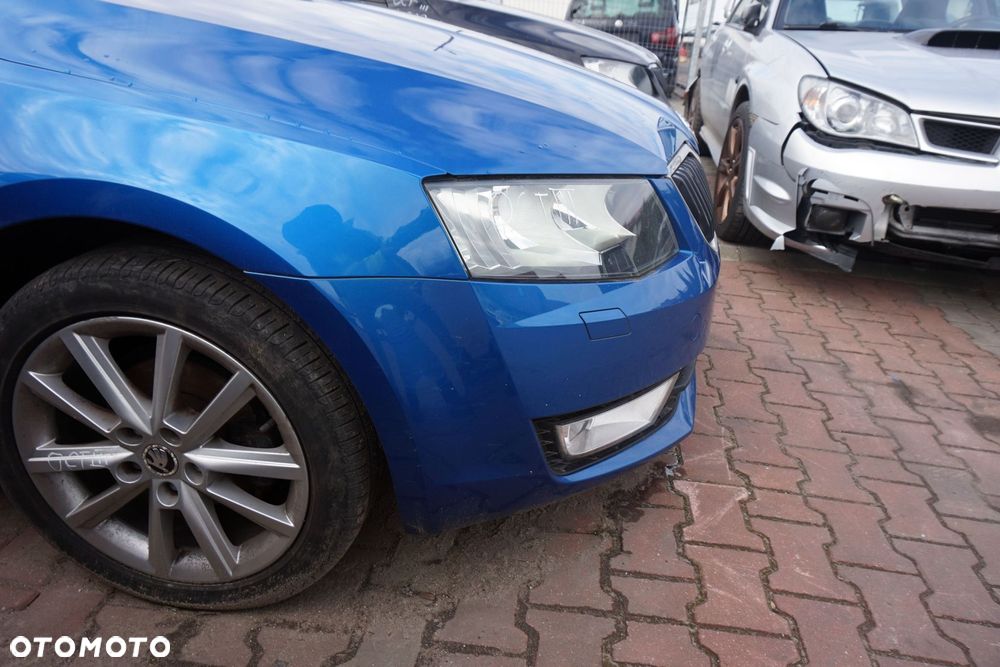 MASKA ZDERZAK BŁOTNIKI LAMPY OCTAVIA III 5E5 LF5W RADAR SPRYSKI SKODA 2012-2016 NIEBIESKI PRZÓD KOMPLETNY - 3