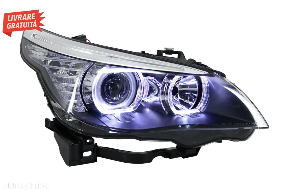 Faruri LED Dayline Angel Eyes BMW Seria 5  E60 E61 (2003-2007) LCI Design- livrare gratuita - 4